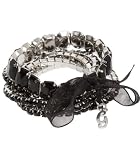 G by GUESS Stretch Rhinestone Bracelet Set, BLACK