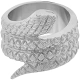 Inox Jewelry Women's Twirling Snake 316L Stainless Steel Ring