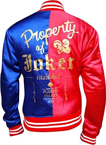 Harley Quinn Jacket Red & Blue Suicide Squad Costume (XXX-Large)