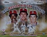 Jim Rice, Fred Lynn and Dwight Evans Boston Red Sox 16x20 Autographed Collage