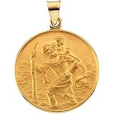 18K Yellow Gold St. Christopher Medal - 24.50mm