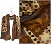 ULRIKE Oblong Flat Crepe Silk Scarf - A web of all the middle browns from copper to u...