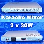 Karaoke Mischpult Verstärker mit 2x Mikro,Echo 2x30W