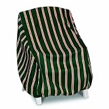 Two Dogs Designs High - Back Chair Cover, Green Stripes - B000X5SHX4