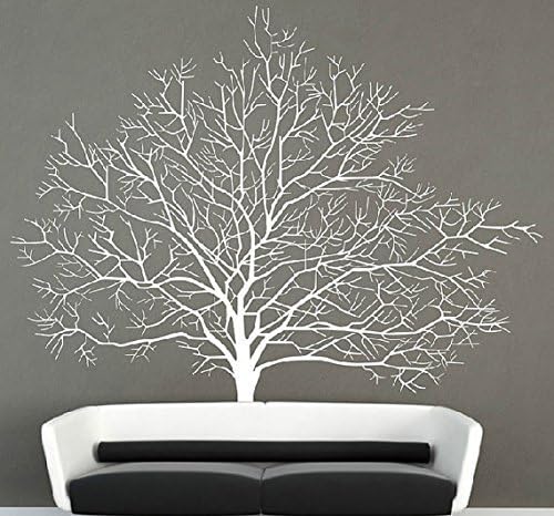 Urtigger Birch Tree Wall Decal, Autumn Tree with Flying Bird Wall Sticker Wall Mural, Branch Wall Decals, Forest Wall Decals, Modern Home Decor