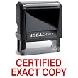 CERTIFIED EXACT COPY Red Office Stock Self-Inking Rubber Stamp