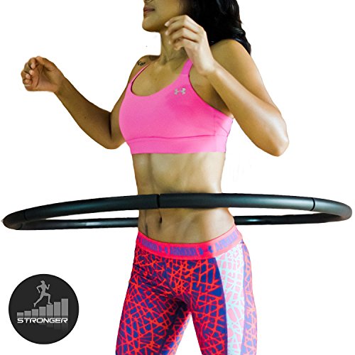 Stronger Weighted Hula Hoop ✦ Best Home Exercise Equipment for Men & Women ✦ Improve Stamina & Build Lean Muscle At Home or On The Go!
