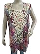 Peasant Tunic Paisley Embroidery Cotton Blouse Tops