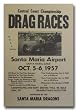 1957 Santa Maria Drag Racing Program Poster Print
