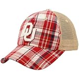 Top of the World Oklahoma Sooners Plaid Academic Adjustable Hat