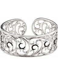 Sterling Silver Black Spinel and Diamond Cuff Bracelet - 0.33 Ct. -- LIFETIME WARRANTY