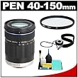 Olympus M.Zuiko 40-150mm f/4.0-5.6 Micro ED Digital Zoom Lens (Black) with UV Filter + Accessory Kit (Refurbished by Olympus)