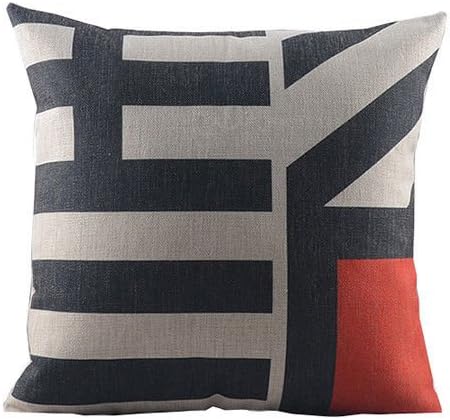 Home Decor Sofa Cotton Linen Red/black Throw Pillow Cover