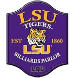 Louisiana State LSU Wooden Pub Style Bar Wall Sign