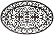 Esschert Design Rubber Doormat - Oval 27.5" x 18"