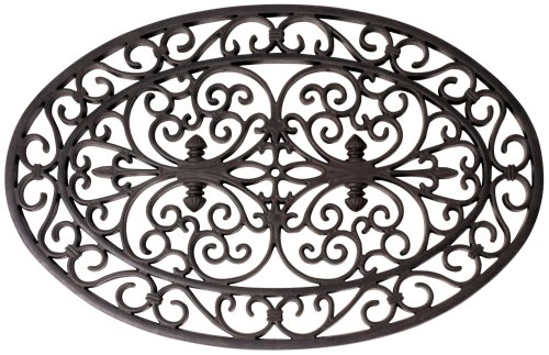 Esschert Design Rubber Doormat - Oval 27.5" x 18"