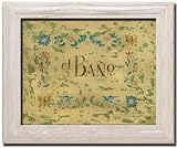 El Bano Bathtub French Decor Framed Art Print Picture