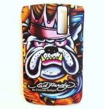 New King Bulldog Dog Ed Hardy Snap on Hard Skin Faceplate Cover Case for Blackberry Curve 8300 8310 8320 8330 + Premium Lcd Screen Guard in Original Box