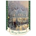 Thomas Kinkade Merry Christmas Flag Banner