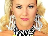 Dollar Sign Pimp Costume Earrings