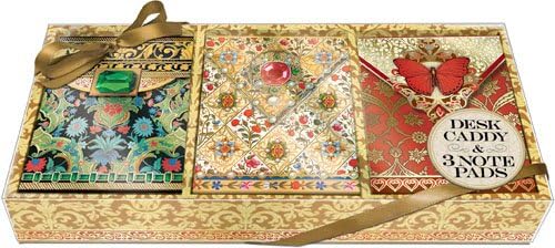 Punch Studio Pocket Note Pad Trio with Desk Caddy- #51531
