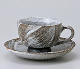 さぎ波c/s　カップ＆ソーサー　【美濃焼 コーヒーカップ&ソーサー】