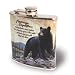 American Expedition Stainless Steel Hip Flask Black Bear