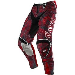 Fox Racing Platinum Latinese Men's MotoX Motorcycle Pants w/ Free B&F Heart Sticker Bundle - Black/Red