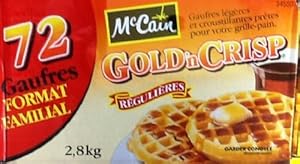 コストコCOSTCOMccainゴールデンクリスプワッフルパンケーキ冷凍72枚2.8kg