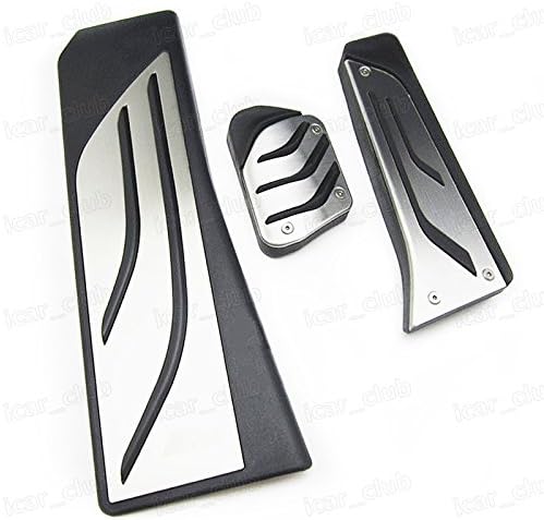 3x LHD AT Footrest Fuel Brake Pedals Plate Cover for BMW 5/6/7 Series Z4 X3 5GT F10/F11/F18 F01/F02 F25