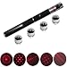 QQ-Tech® 5mW 5in1 High Power Red Laser Pointer Pen with 5 Star Constellation Projection Caps 5 Patterns of Stage light Infinite Pleasures