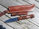 SALE - Beautiful Hand Crafted Bushcraft Knife with Top Quality Fire Steel - Walnut Handle