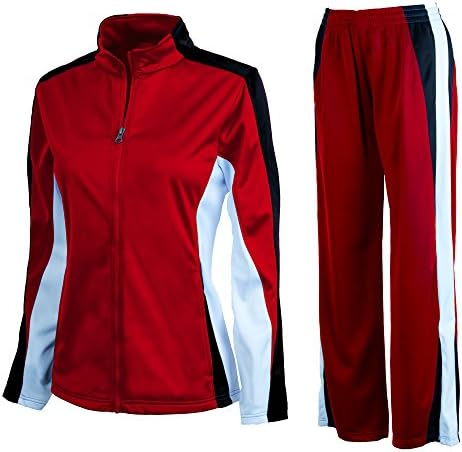 Charles River Women's Energy Jacket and Pant Set - Many Colors (2X-Large, Red/Black/White)