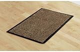 Door Mat,Dirt Stopper Large Size 60cm x 80cm Washable Beige/Black Great Buy Only £14.99