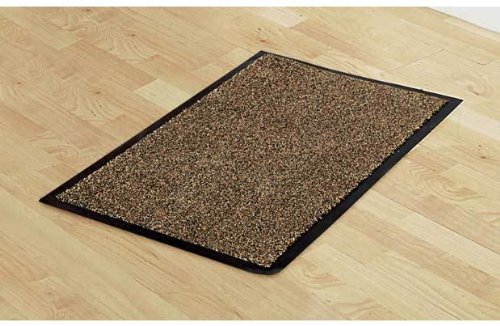Door Mat,Dirt Stopper Large Size 60cm x 80cm Washable Beige/Black Great Buy Only £14.99