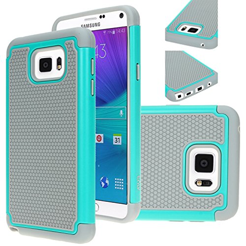 Galaxy Note 5 case, E LV Samsung Galaxy Note 5 (SHOCK PROOF DEFENDER) Slim Case Cover **NEW** Full protection from drops and impacts for Samsung Galaxy Note 5 [TEAL / GREY]