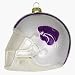 Kansas State Wildcats 3 Football Helmet Glass Ornament (Set of 2)