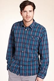 North Coast Pure Cotton Slim Fit Dobby Over Check Shirt