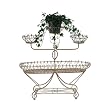 Large Ornate Art Nouveau Style Plant Stand