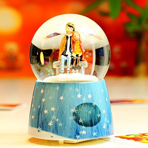 YYHKYB Send romantic snowflake crystal ball music box creative girls birthday gifts