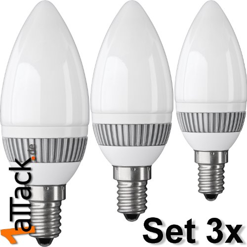 1aTTack.de 80275 LED Kerzenlampe E14 Ambient Wei&szlig; mit Cluster 3-teilig Preisvergleich