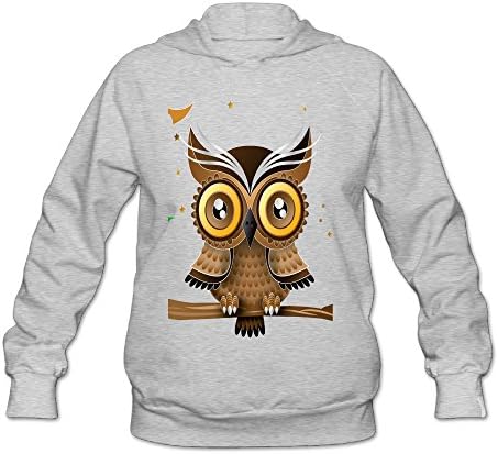 Galaxy Owl Personalised Women Hoodie Ash