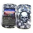 RIM BlackBerry Bold 9700 9780 / BlackBerry Onyx 9020 (AT&T and T-Mobile) Rubberized Snap On Protector Hard Case "Skullerific" Design