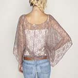 51zJWCZL2AL. SL160  FULL TILT Lace Poncho Womens Top