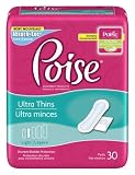 Poise Ultra Thin Liners, Full Case of 180, 8.5