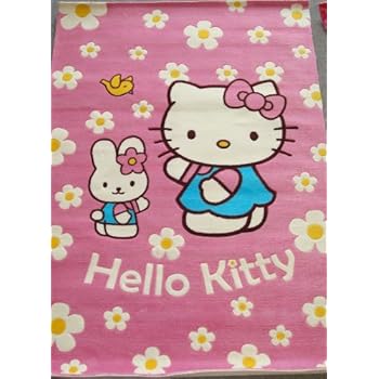 Tapis enfants HELLO KITTY Les enfants le dos de tapis en coton 115x170cm Tapis enfants HELLO KITTY Les enfants le dos de tapis en coton 115x170cm