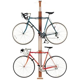 <b>Oak Floor to Ceiling Bike Storage Rack</b>