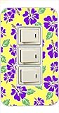 3ヶ口用 3口用 タイプ コンセント スイッチ カバー ジャケット ca902-3 花柄 ハイビスカス カスタムカバー 交換用 3穴用 2穴用