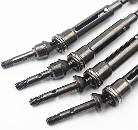 Hard Steel Front & Rear CVD / Driveshaft Assembly Heavy Duty For Traxxas 1/10 Slash 4x4 Stampede & VXL Replace 6851R 6851X 6852R 6852X