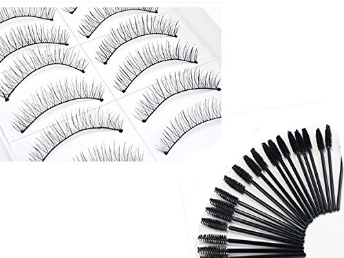 TheWin Pack of 20 Women Daily Party Makeup Fake Eyelash with 25x Lash Brush